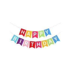 Giftines Premium Multicolor Happy Birthday Banner - Vibrant Mixed Color Letters, Elegant Party Decorations for Kids & Adults Birthday Celebrations