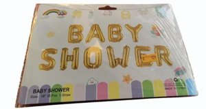 Baby Shower Banner Golden Letter Foil Balloon