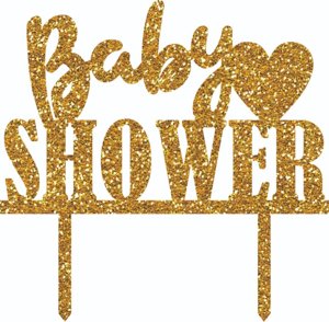 Giftines Premium Baby Shower Cake Topper - Elegant Party Cake Decoration for Gender Reveal, Birthdays, and New Baby Celebrations