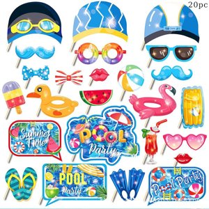 Pool Party Photo Props for Party and Events