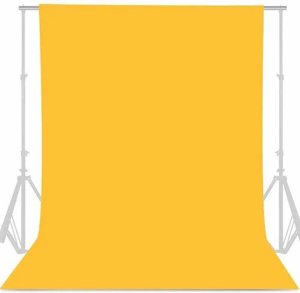Solid Color Backdrop Cloth 5 x 7 Ft for Photo Booth or Party Stage Background - Yellow