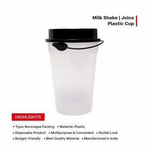 Disposable Juice Glass + Lid (250ml) + Straw (Pack Of 25)