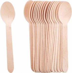 Disposable Wood Spoon (140mm) (Pack Of 100)