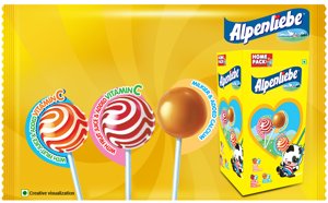 Alpenliebe Orange, Strawberry & Caramel Flavour Lollipops - Mixed Pack