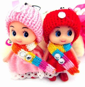 Small Cute Doll Key Ring for Kids Return Gift