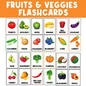 Mixed Flash Card Animal Vegetable Vehicles Etc for Kids