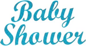 Baby Shower Banner Letters Blue