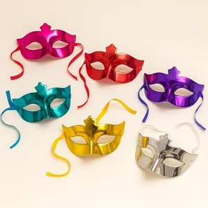 Party Mask for Royal Party Style High Quality Metallic Finish with Ribbon