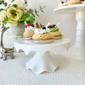 Medium Size Cake Table Plastic Made for Party - White