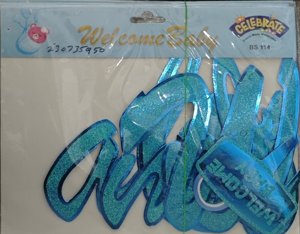 Welcome Baby Banner - Blue