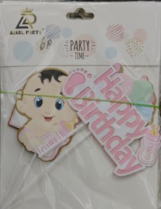 Cake Toppers Ruby Color Pink Color 1st Birthday Celebration