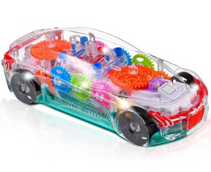 Concept Musical and 3D Lights Kids Transparent Car, Toy for 2 to 5 Year Kids Baby Toy, Multicolor