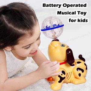 Dog Holding a Ball Electronic Music Toy
